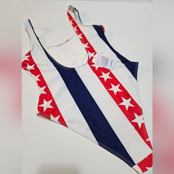 Stars & Stripes Forever 21 Women's Swim Bathing One Piece Suit Size S #W-355 - Picture 8 of 8